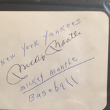 Mickey Mantle autographed album page PSA/DNA encapsulated