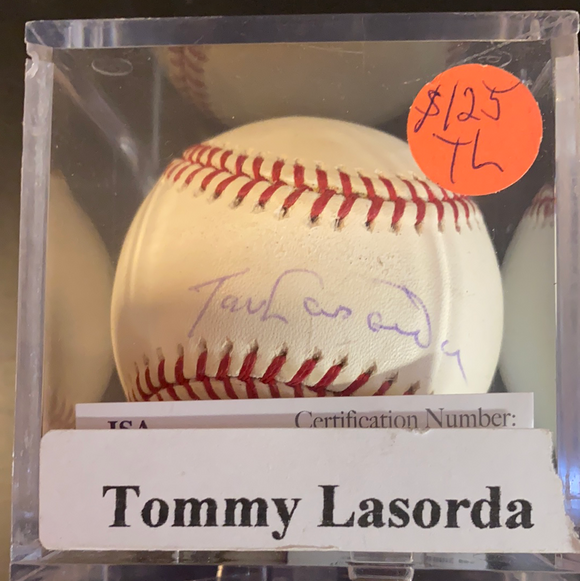 Tommy LaSorda autographed MLB baseball