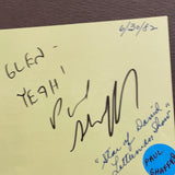 Frank Zappa autographed album page with Paul Schaffer on reverse JSA certified