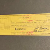 Rod Gilbert full cancelled check with his autograph