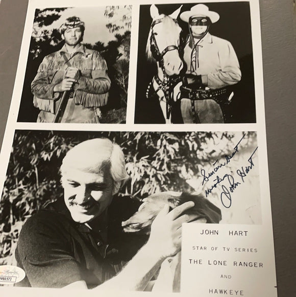 John Hart autographed 8x10 BxW photo JSA certified
