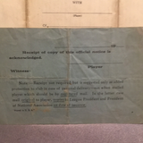 William J Wood players contract sign by Wood and the President Connie Mack