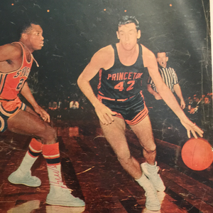 Bill Bradley autographed 8x10 color magazine photo while he played at Princeton