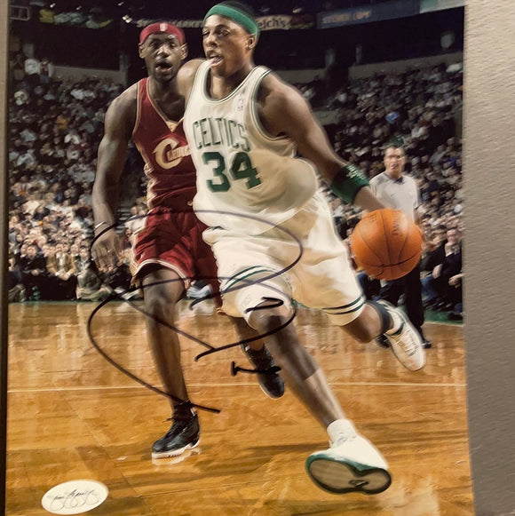 Paul Pierce autographed 8x10 color photo JSA certified