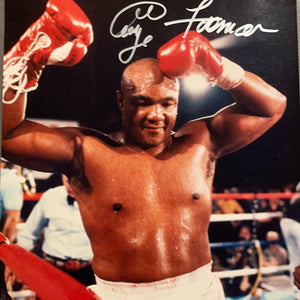 George Foreman autographed 8x10 color photos 2 different one with Danny Thomas