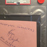 Ken Dryden autographed album page PSA/DNA encapsulated
