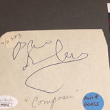 Rocky Graziano autograph album page JSA certified