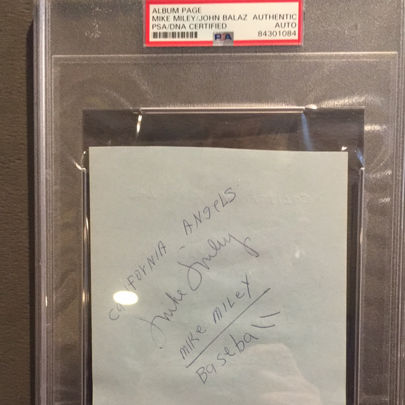 Mike Miley autographed  very rare album page PSA/DNA