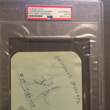Gus Johnson autographed album page PSA/DNA encapsulated