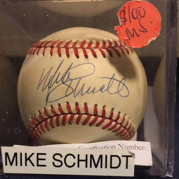 Mike Schmidt autographed MLBall JSA certified