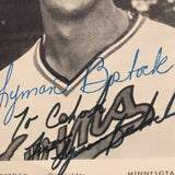 Lyman Bostock autographed 4x5 Twins Issued postcard personalized