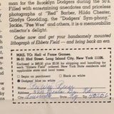 Pee Wee Reese autographed form for a Ebbets Field print with his address