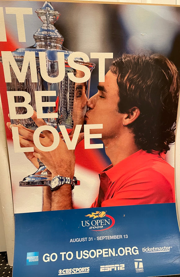 Roger Federer US Open poster 2009 on-site poster