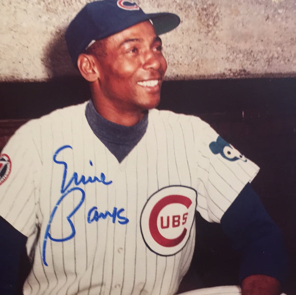 Ernie Bank’s autographed 8x10 color photo
