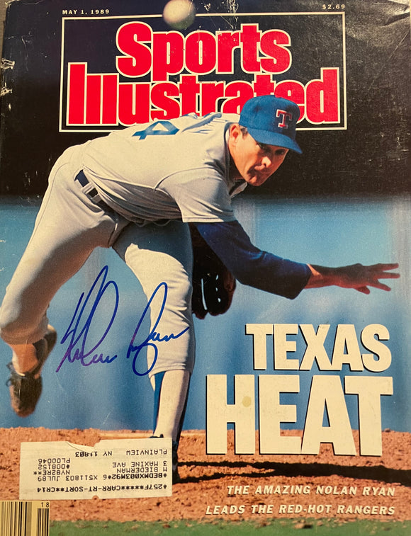 Nolan Ryan autographed Sports Illustrated 5/1/89 complete