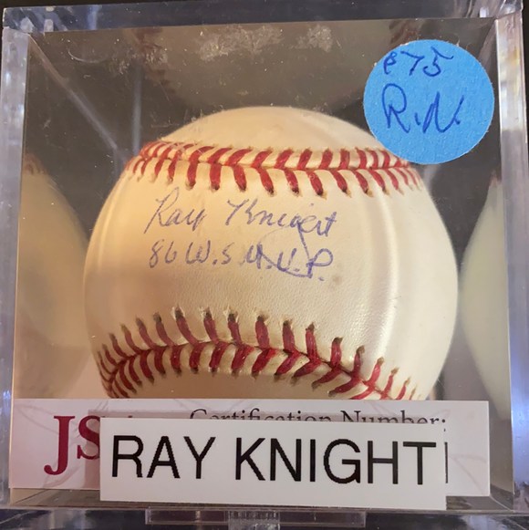 Ray Knight 86 WS MVP autographed MLB Baseball