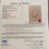 Frank Zappa autographed album page with Paul Schaffer on reverse JSA certified