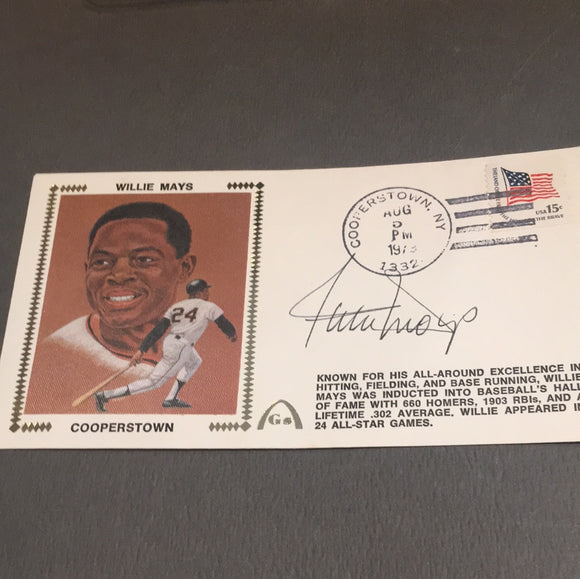 Willie Mays autographed Gateway Envelope