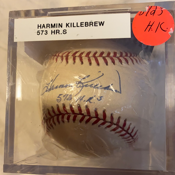 Harmon Killebrew autographed MLB baseball 573 HR