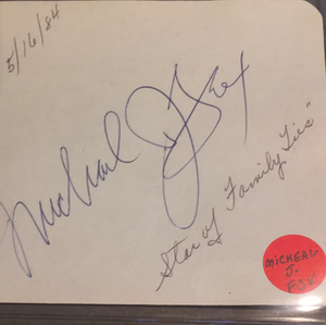 Michael J. Fox/Gordon Thompson autographed album page JSA certified authentic