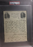 John L. Sullivan 2 page handwritten letter on beautiful  hotel stationery interesting content.  PSA/DNA encapsulated - LW Sports
