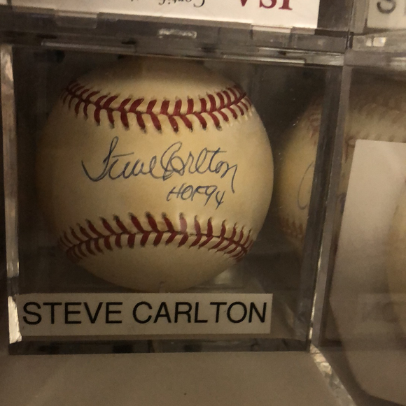 Steve Carlton autographed MLB Baseball HOF 94