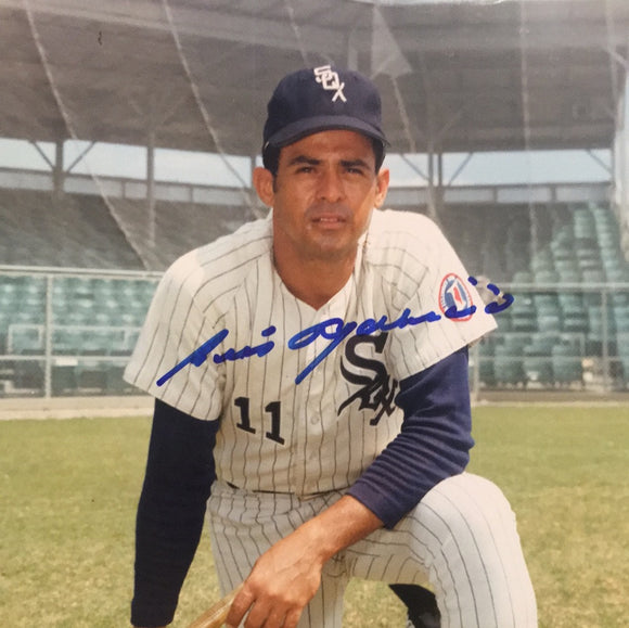 Luis Aparicio autographed 8x10 color photo.
