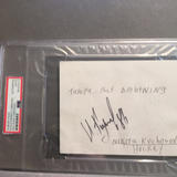 Nikita Kucherov autographed album page PSA/DNA encapsulated