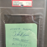 Hank Aaron autographed album page vintage PSA/DNA encapsulated
