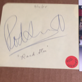 Rod Stewart/Tony Basil  autographed album page JSA certified