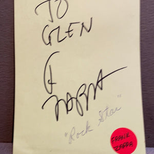 Frank Zappa autographed album page with Paul Schaffer on reverse JSA certified