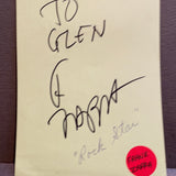 Frank Zappa autographed album page with Paul Schaffer on reverse JSA certified