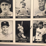 Uncut TCMA 9 card sheet with 8 of 9 cards autographed:Bill Hands,Sal Yvars, Kucks, etc.