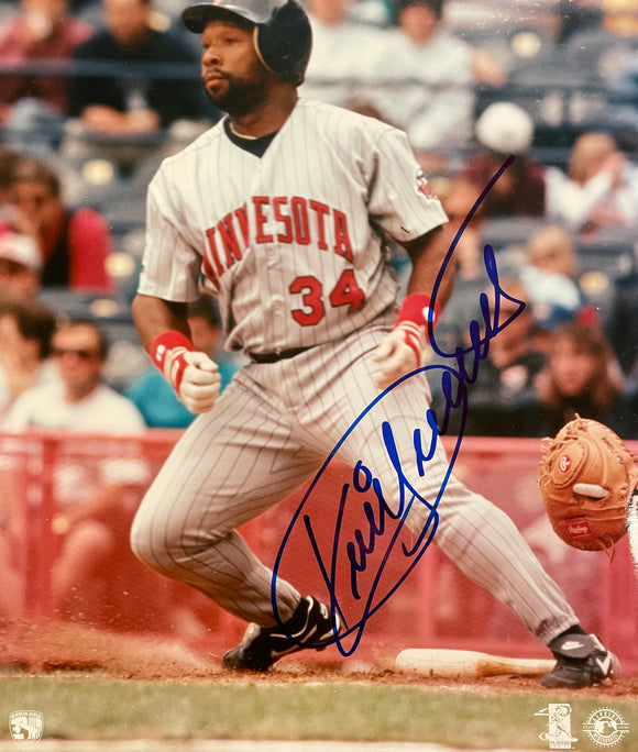 Kirby Puckett autographed 8x10  color photo