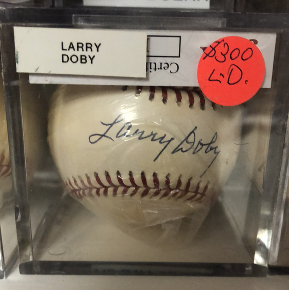Larry Doby autographed MLBall - LW Sports