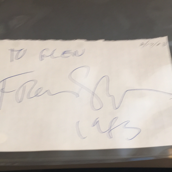 Francis Ford Coppola autographed 5x7 paper dated 1983 and personalized JSA certified
