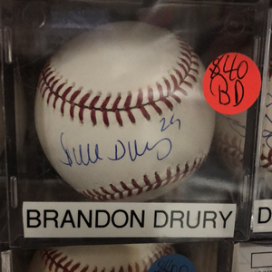 Brandon Drury autgraphed MLBall - LW Sports