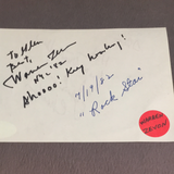 Warren Zevon autographed album page JSA certified