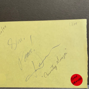 John Denver autographed album page with Glen Campbell on reverse JSA certified