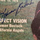 Lyman Bostock autographed Sporting News cover 4/15/78