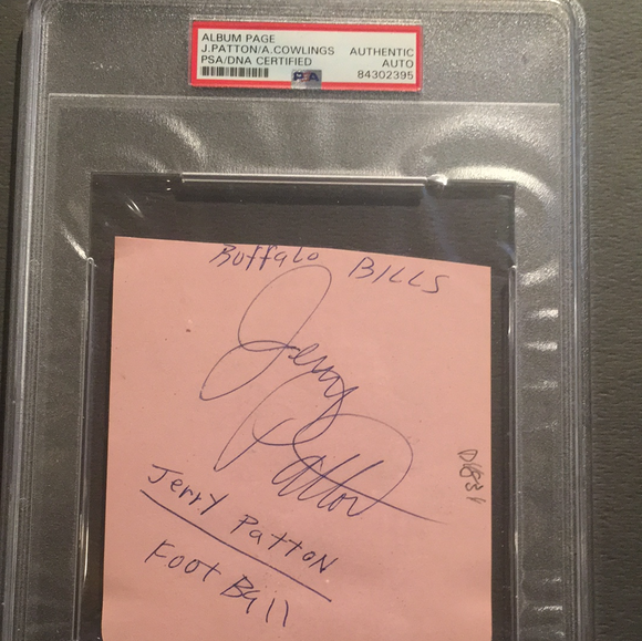 Jerry Patton/Al Cowlings autographed album page PSA/DNA encapsulated