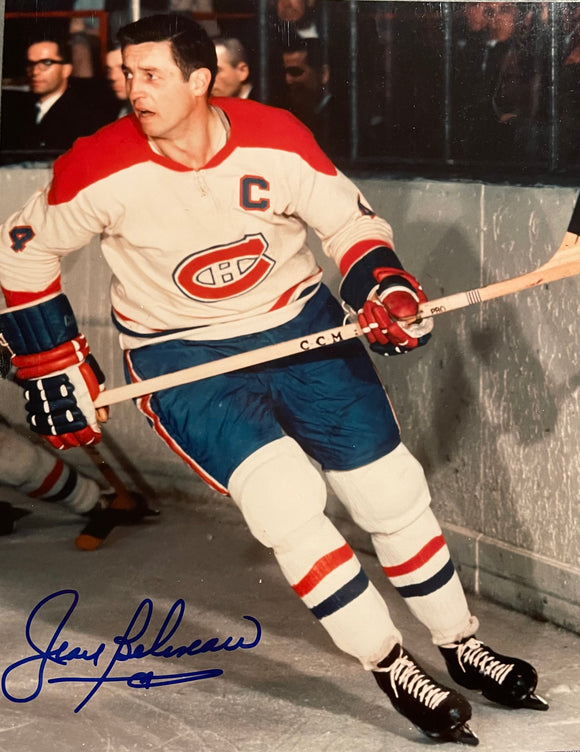 Jean Beliveau autographed 8x10 color photo