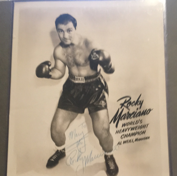 Rocky Marciano autographed 8x10 BxW photo JSA certified