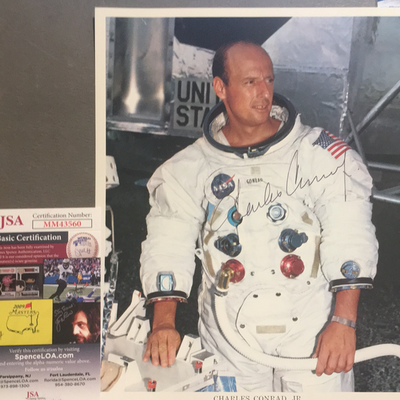Charles Conrad autographed 8x10 color photo JSA certified