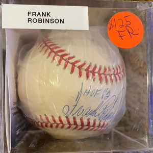 Frank Robinson autographed MLB baseball HOF 12