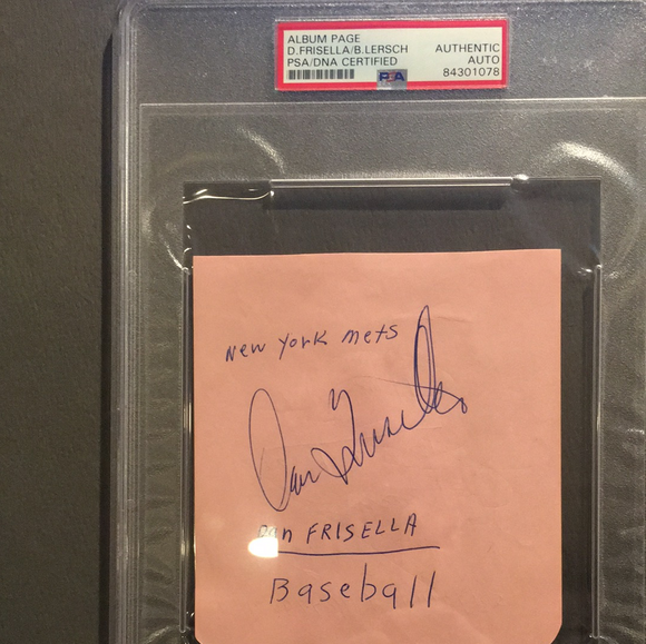 Danny Frisella autographed album page PSA/DNA encapsulated