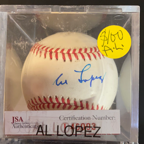 Al Lopez autographed MLB baseball JSA
