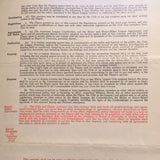 1944 William Wood players contract autographed by Wood and Connie Mack.  Full JSA letter