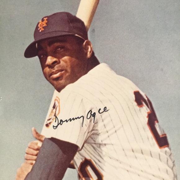 Tommy Agee  autographed 8x10 color photo deceased 2001 obtained in person
