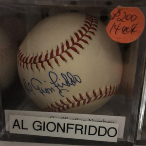 Al Gionfriddo autographed MLBall JSA - LW Sports